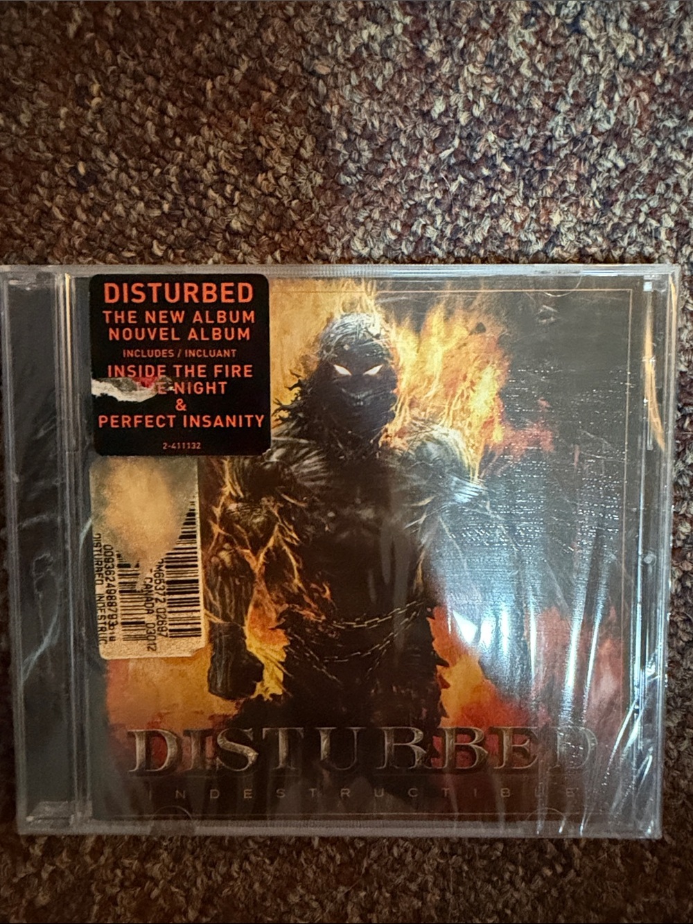 Indestructible Album Cover Art - Black & Orange